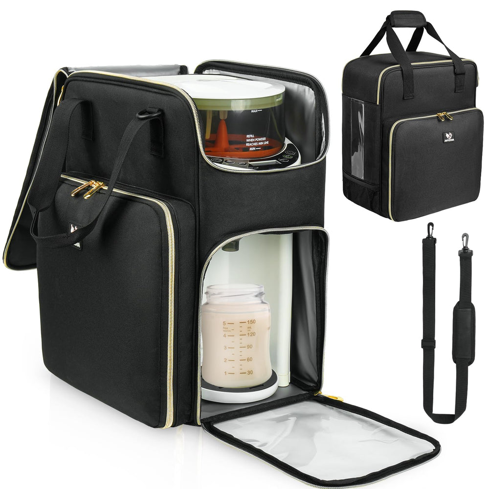 Jaffzora carrying case full-open-design enables seamless operation of your Baby Brezza dispenser
