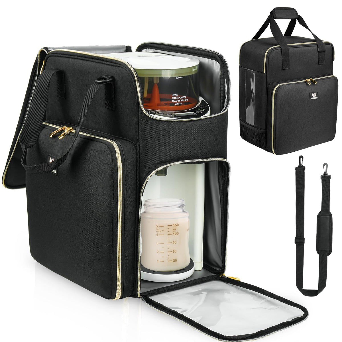Jaffzora carrying case full-open-design enables seamless operation of your Baby Brezza dispenser
