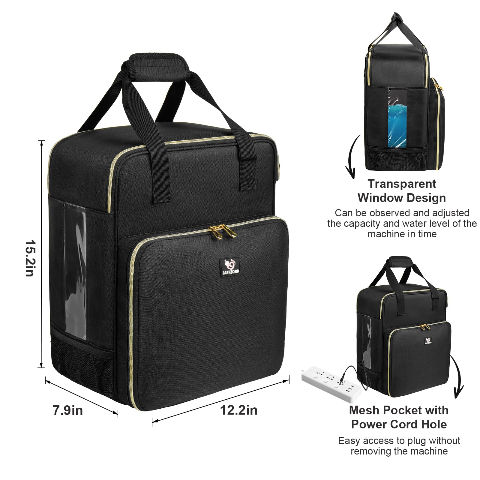 Jaffzora carrying case transparent-window lets you monitor water level without opening