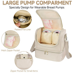 Jaffzora bag apricot ice-packs view highlights cooling capability for fresh milk