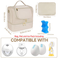 Jaffzora bag apricot insulated-bottom view emphasizes milk kept cool during journeys