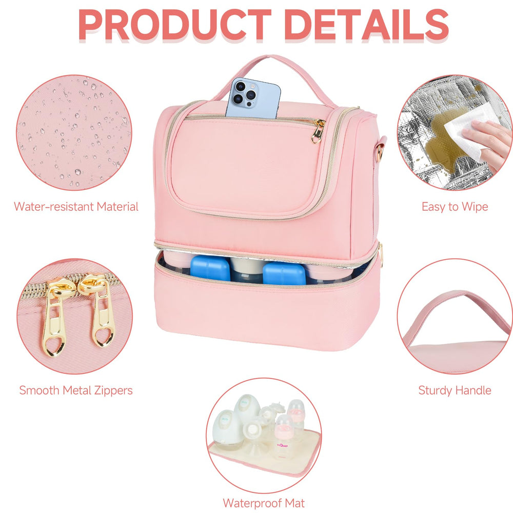 Jaffzora bag demonstrates wide compatibility with Willow and Medela pumps
