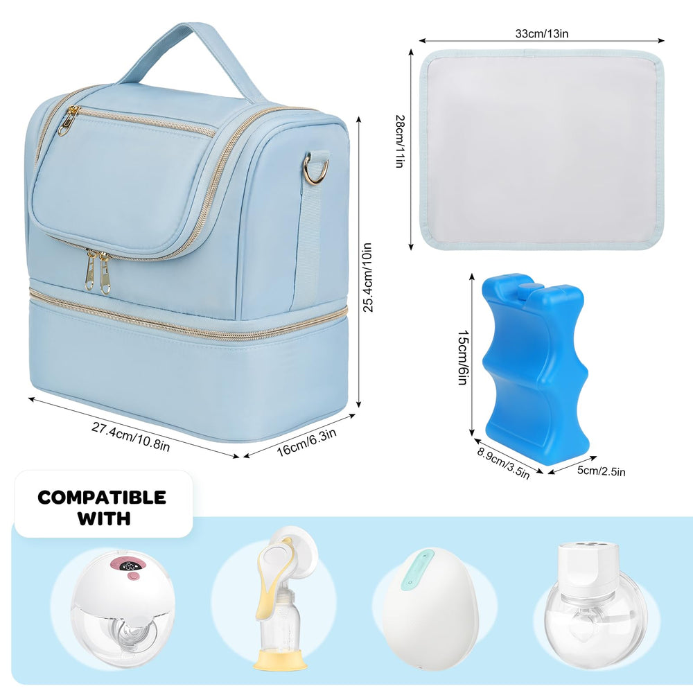 Jaffzora interior foil pockets show padded compartments for safe pump storage