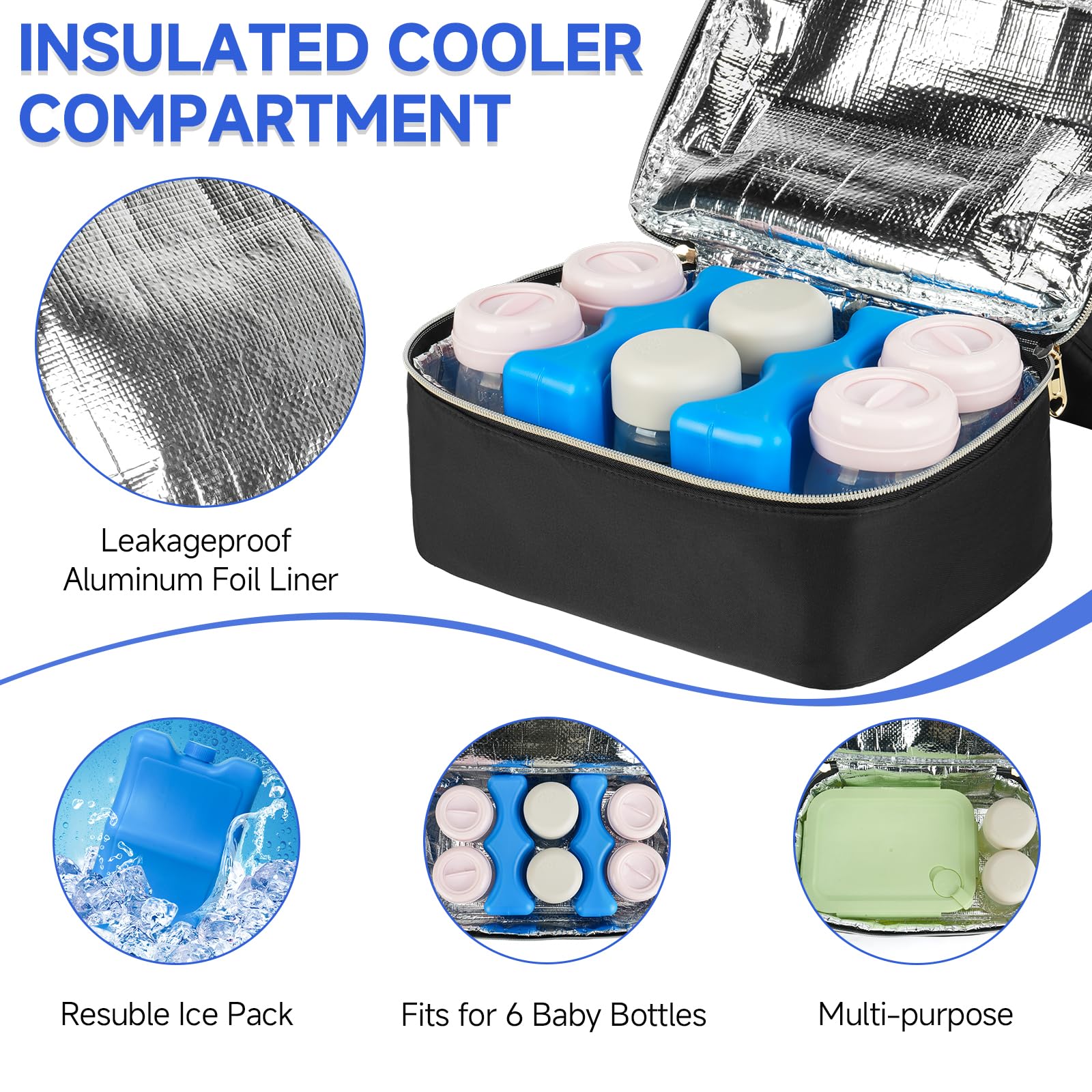 Jaffzora bag front pocket offers quick-access storage for small parts