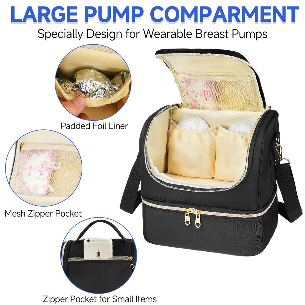 Jaffzora cooler bag with ice packs keeps milk cold during travel