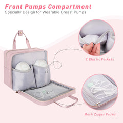Jaffzora wearable breast pump bag insulated lining protects milk and pumps during temperature changes