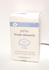 JAFRA Tender Moments NUVE baby bath time scene suggests light, delicate scent during daily rituals