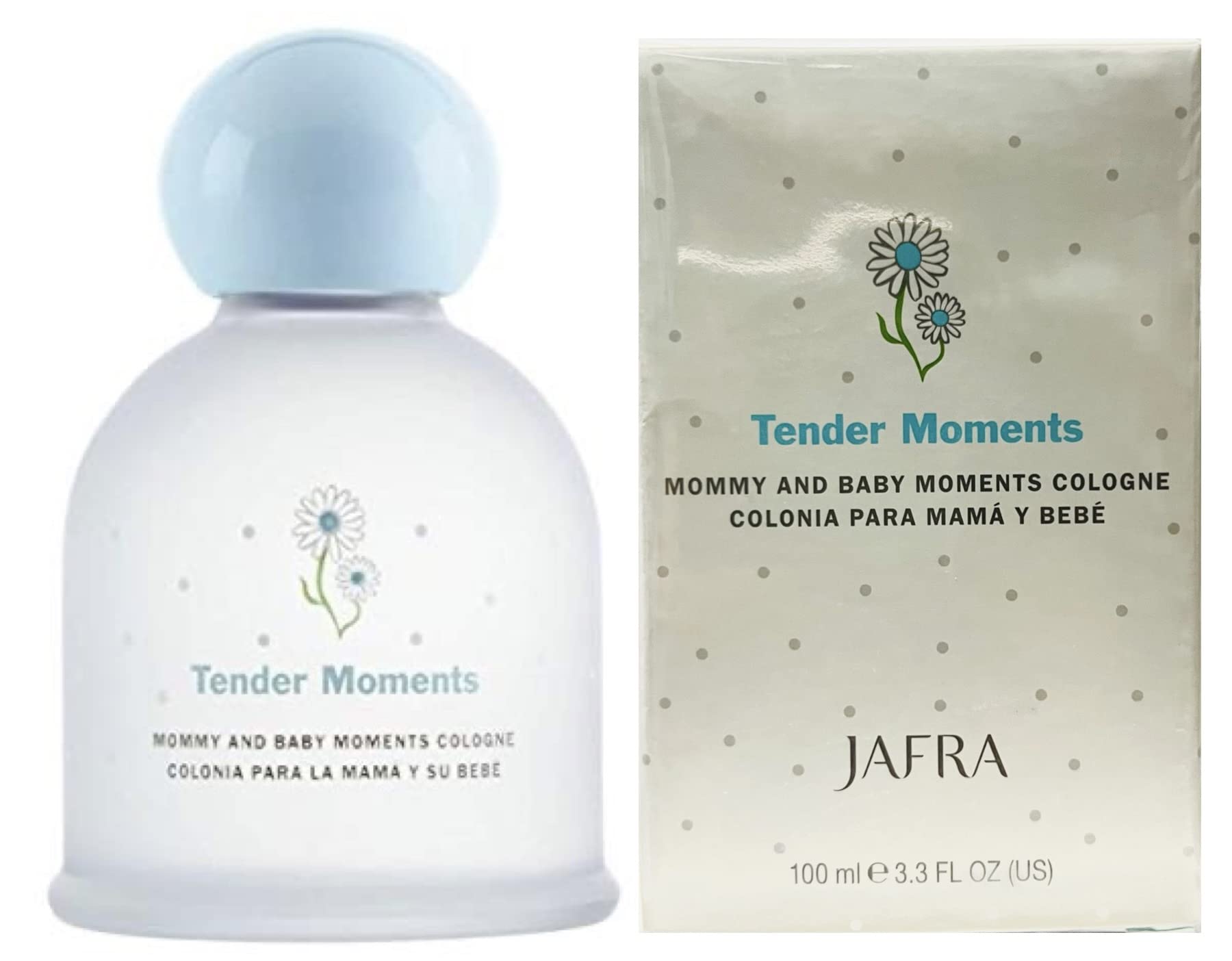 JAFRA Tender Moments Mommy Baby Cologne bottle—gentle scent for soothing bonding routines.