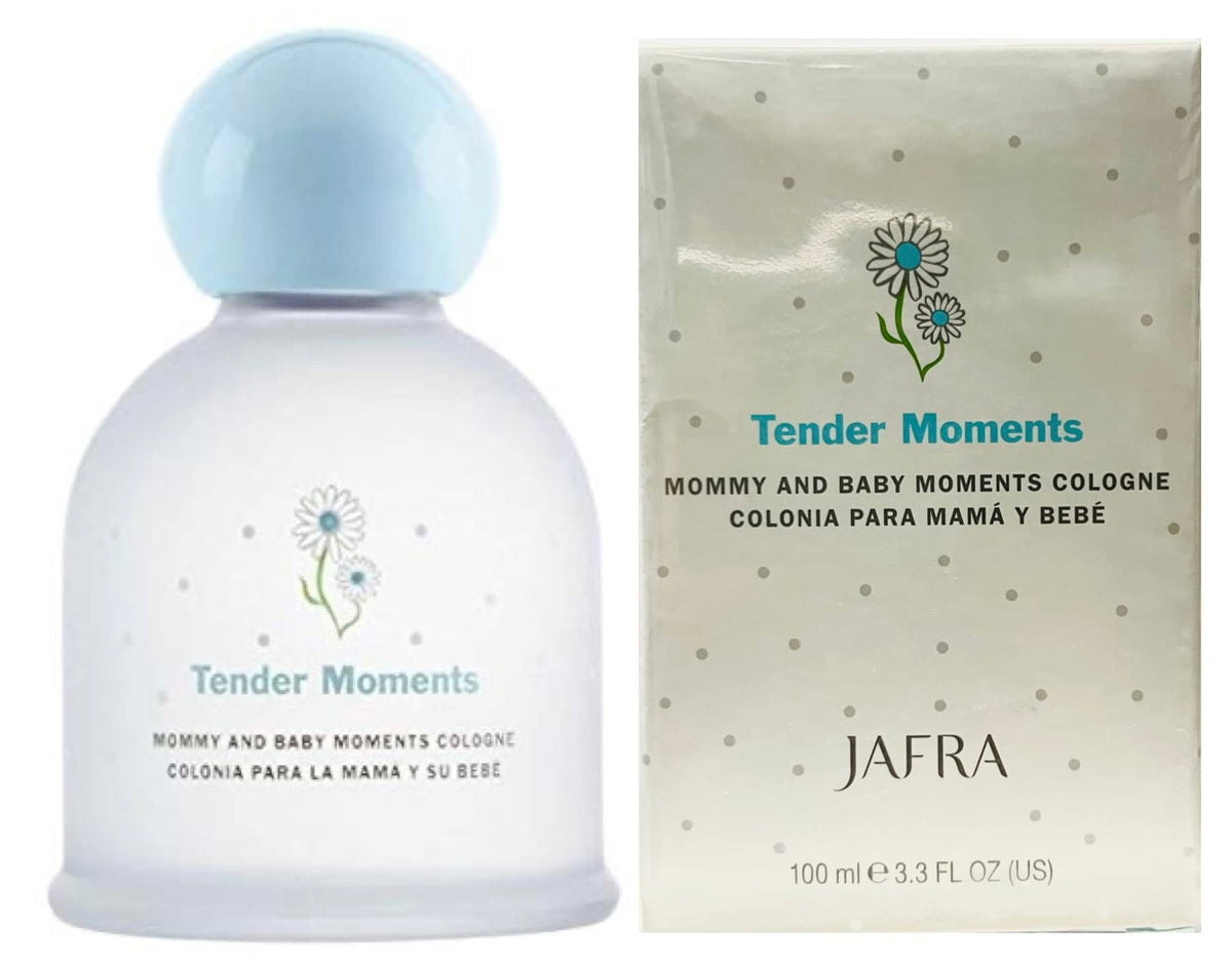 JAFRA Tender Moments Mommy Baby Cologne bottle—gentle scent for soothing bonding routines.