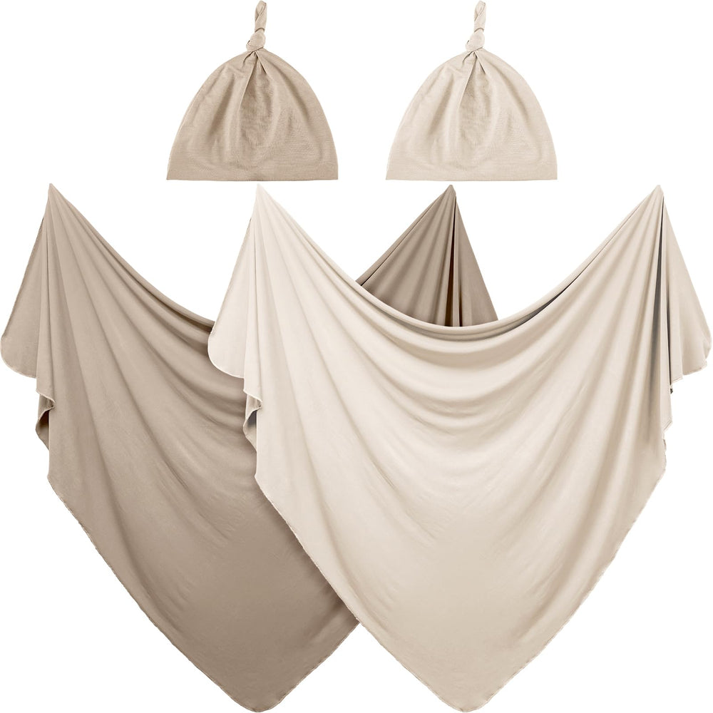 JaGely apricot swaddle blanket flatlay showing soft texture for newborn comfort