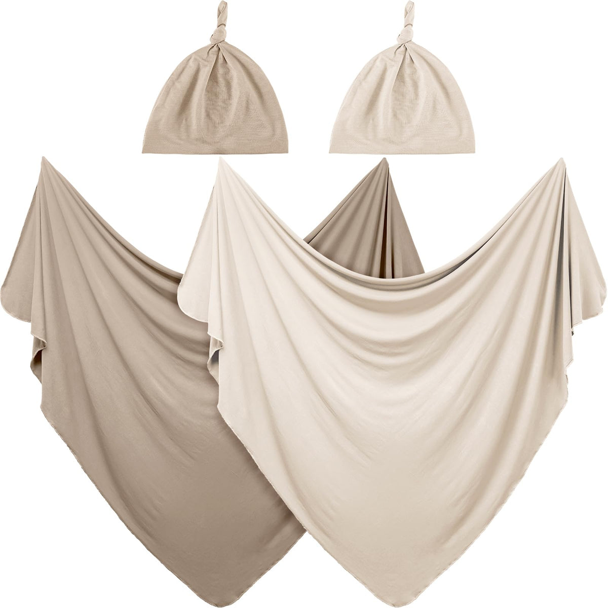 JaGely apricot swaddle blanket flatlay showing soft texture for newborn comfort