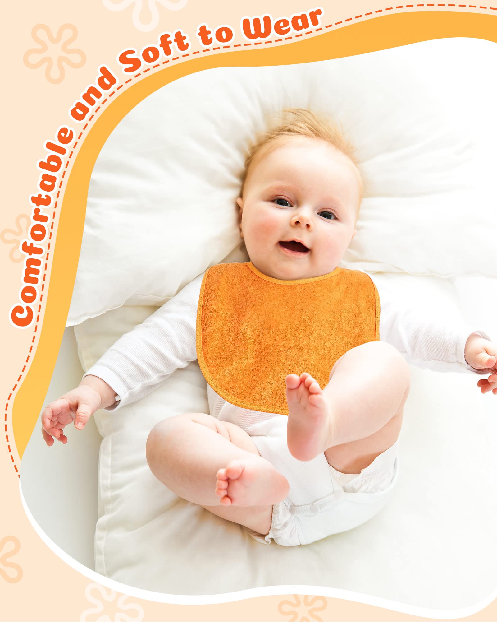 JaGely back-strap fastener keeps bib securely in place for active babies.
