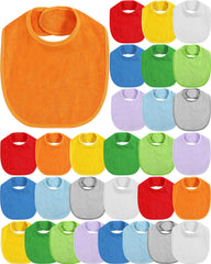 JaGely baby drool bibs multicolor pack front keeps outfits clean during meals.