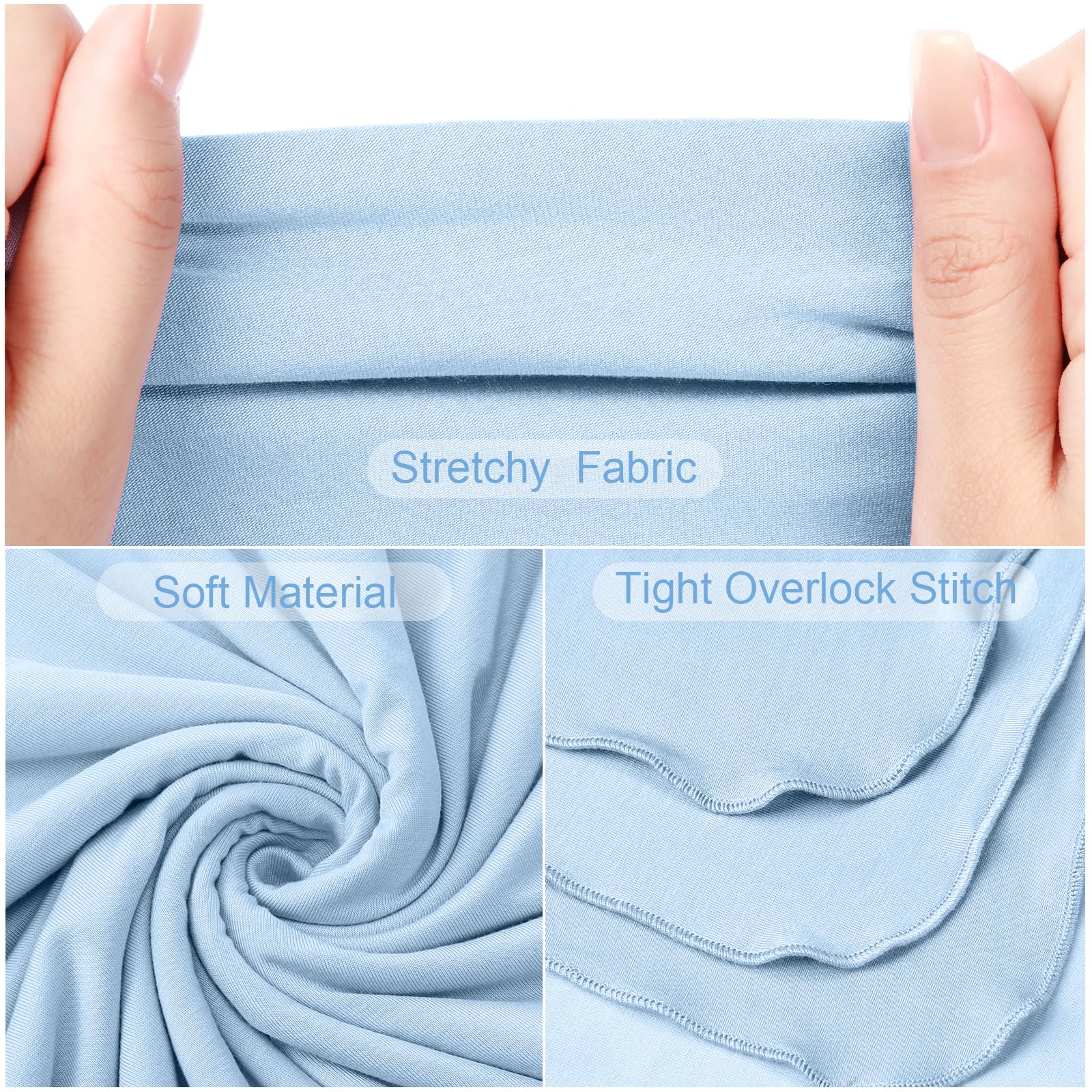JaGely fabric close-up of rayon-spandex blend, soft and breathable for newborn wear.