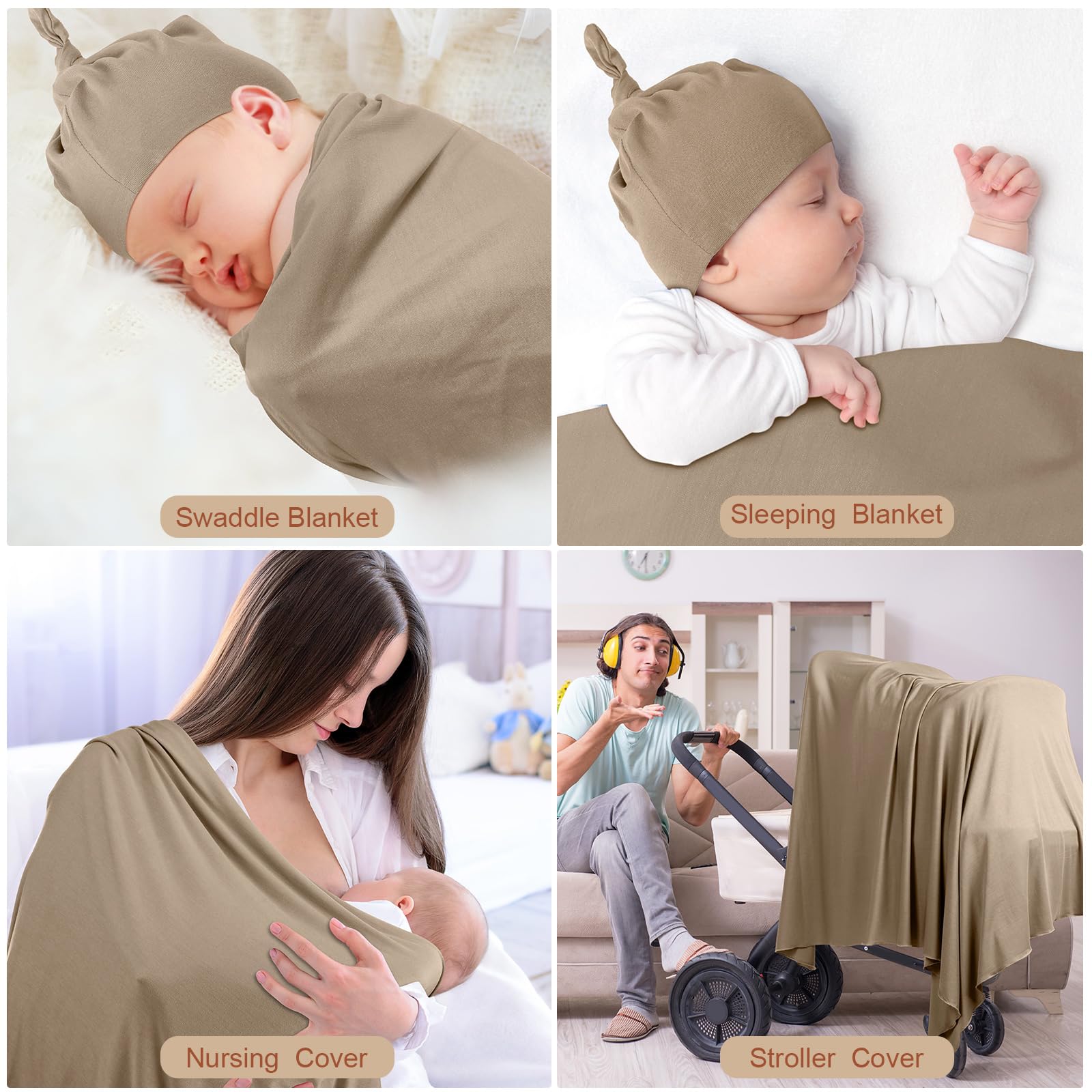 JaGely swaddle set with dual colors highlighting versatile daily use