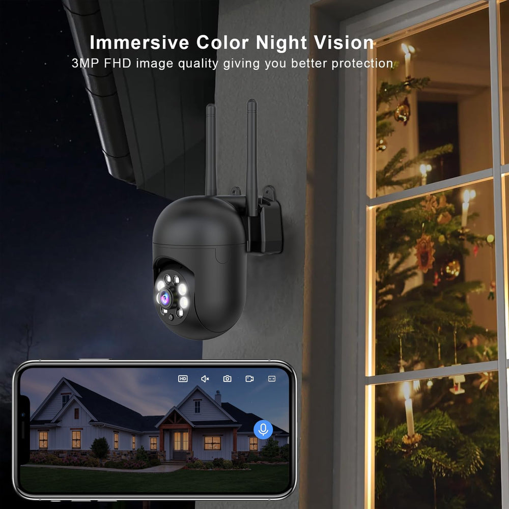 JAIOTlink 2K security camera two-way-audio enables remote communication.