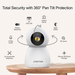JAIOTlink night vision camera shows clear details in low light for late-night checks.
