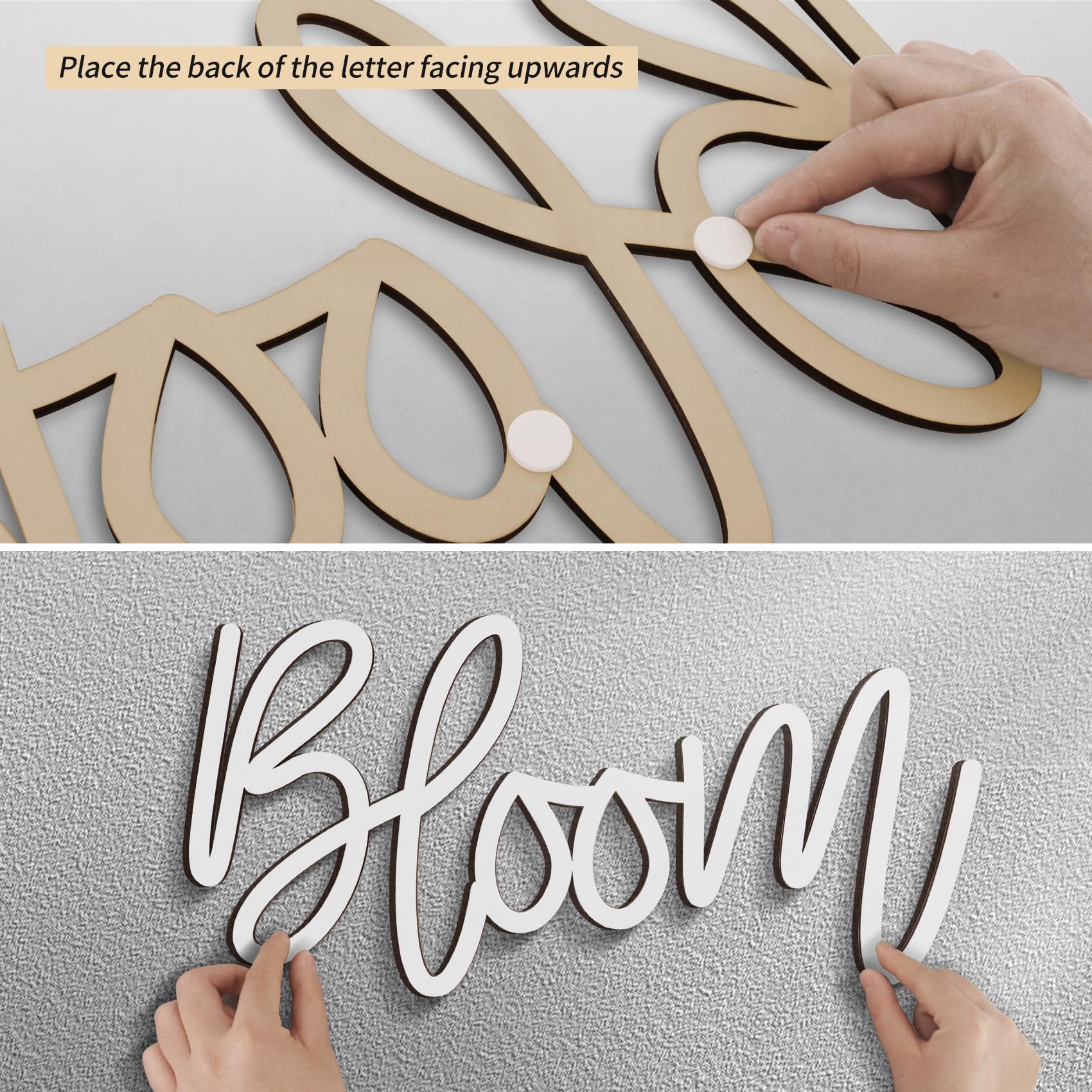 JALANCY Baby In Bloom sign 3D letters add dimensional flair