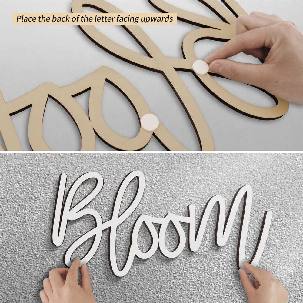 JALANCY Baby In Bloom sign 3D letters add dimensional flair