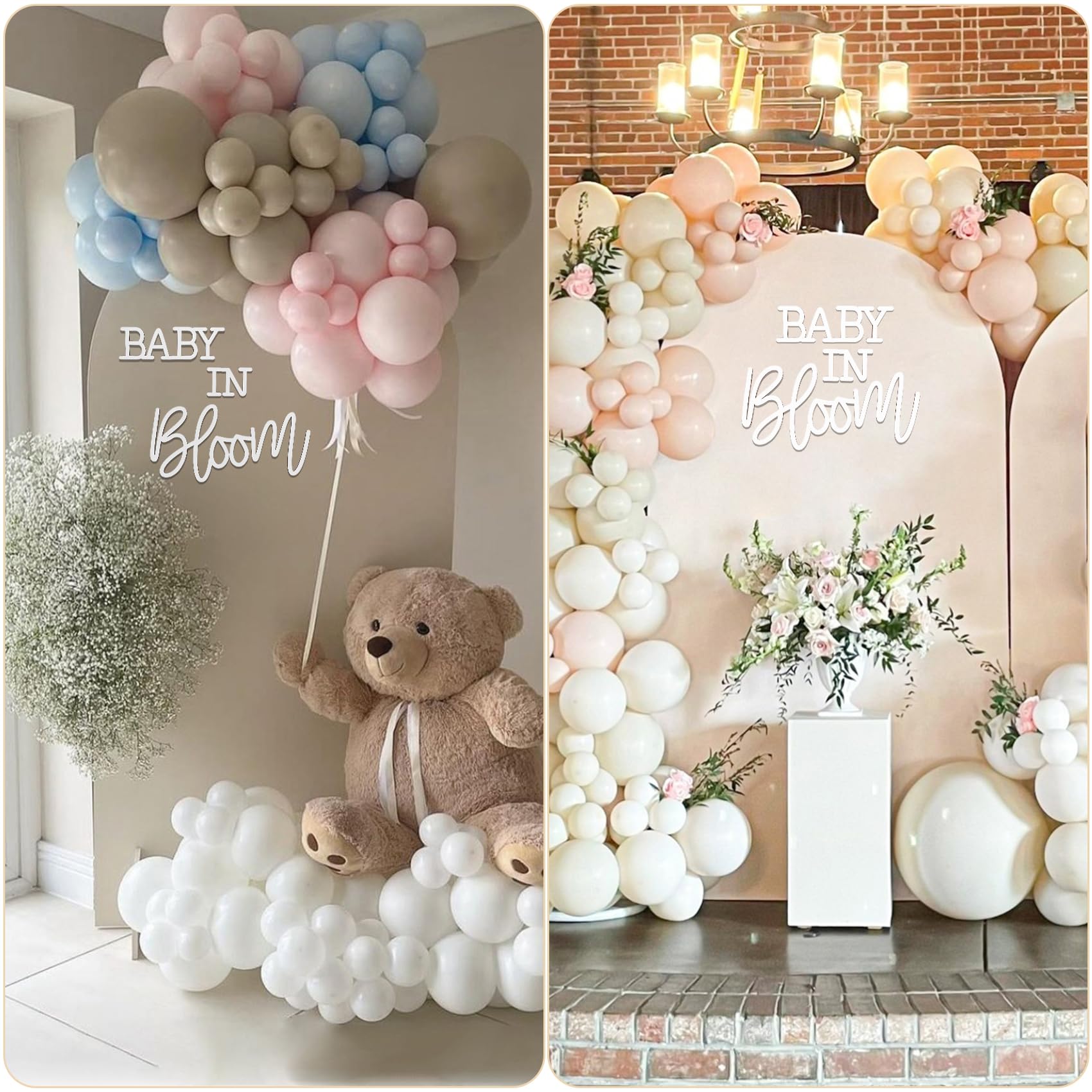 JALANCY Baby In Bloom sign photo backdrop for baby showers