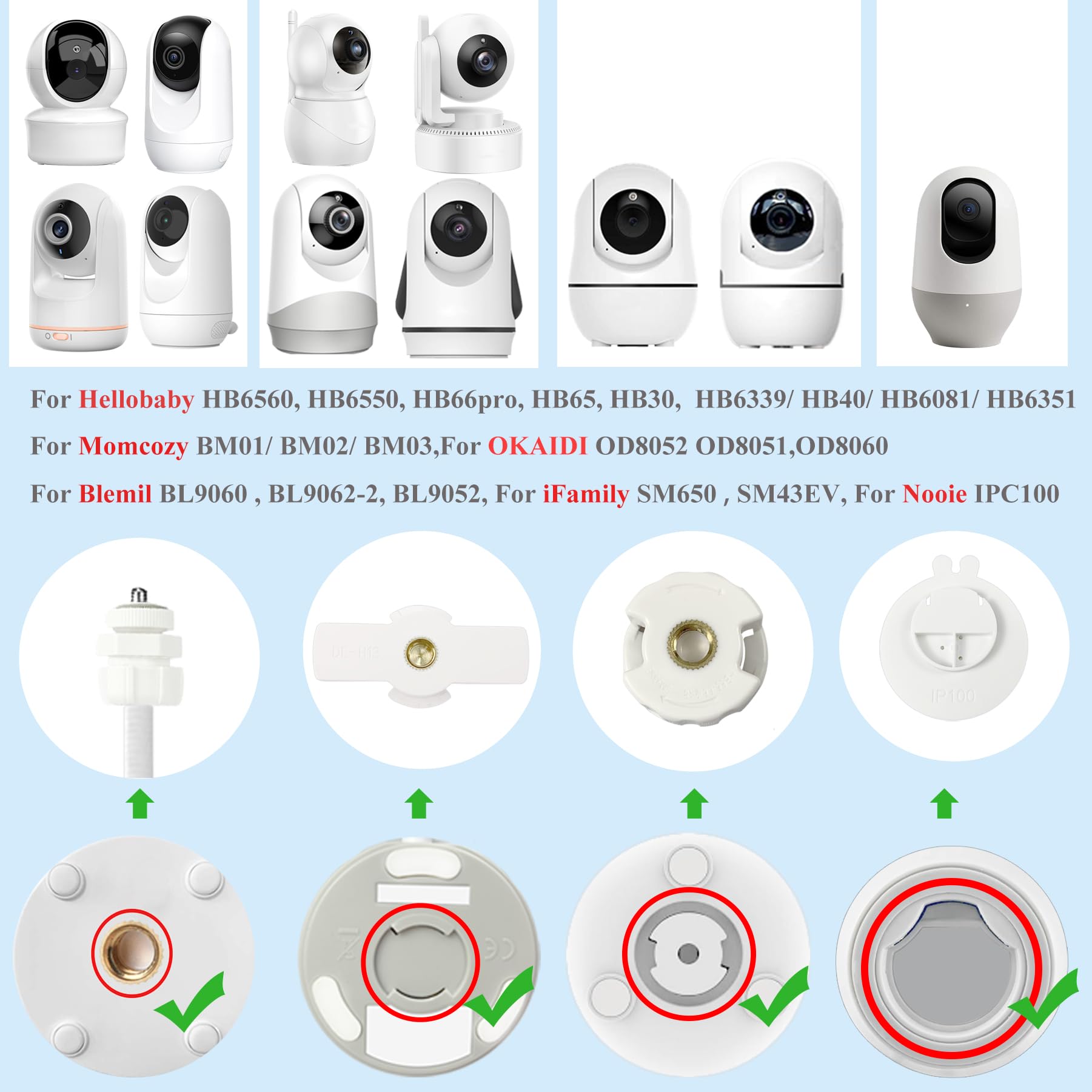 JAMYOK 360-degree pan-tilt view allows flexible angles