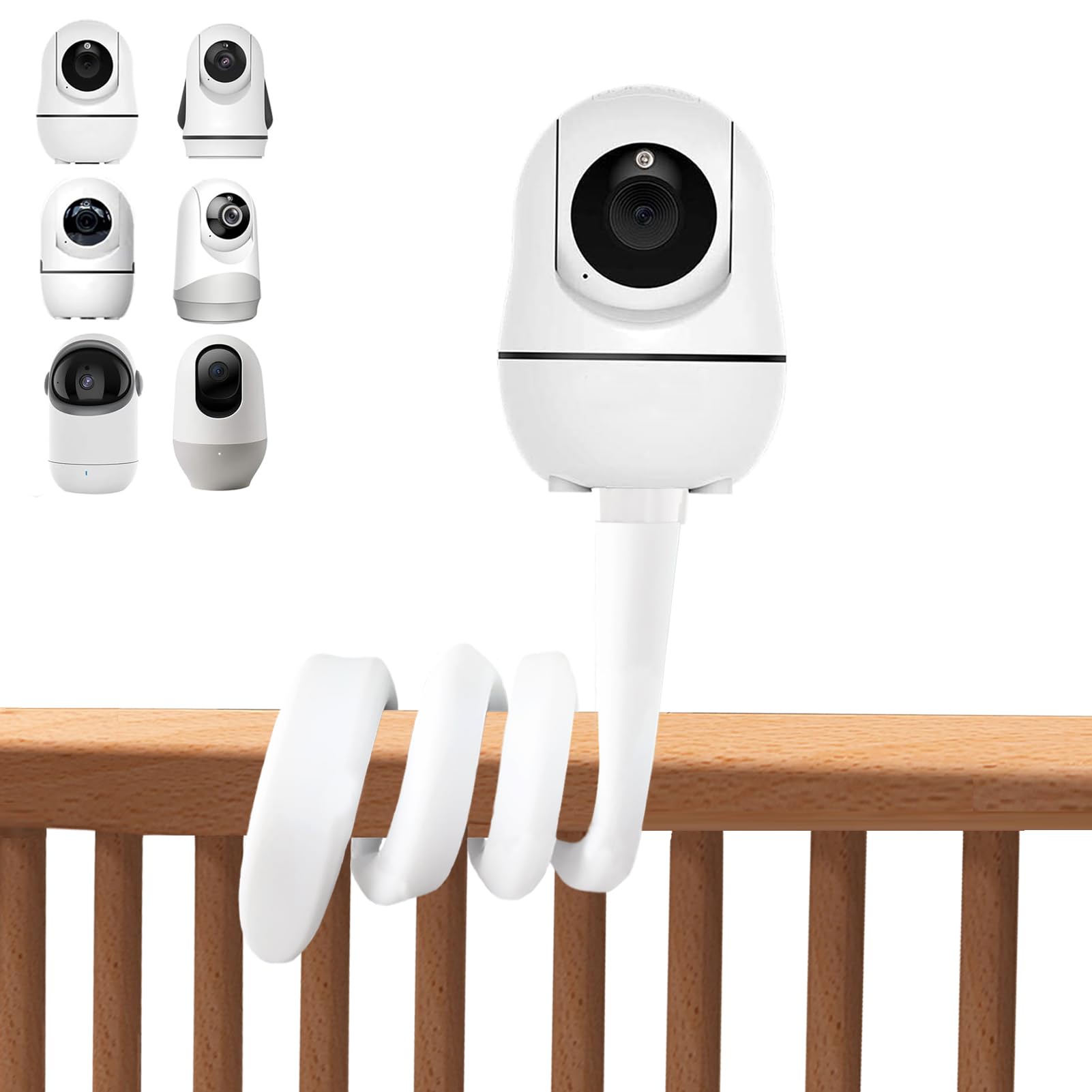 JAMYOK baby monitor mount twist—no tools for quick, wall-free setup.