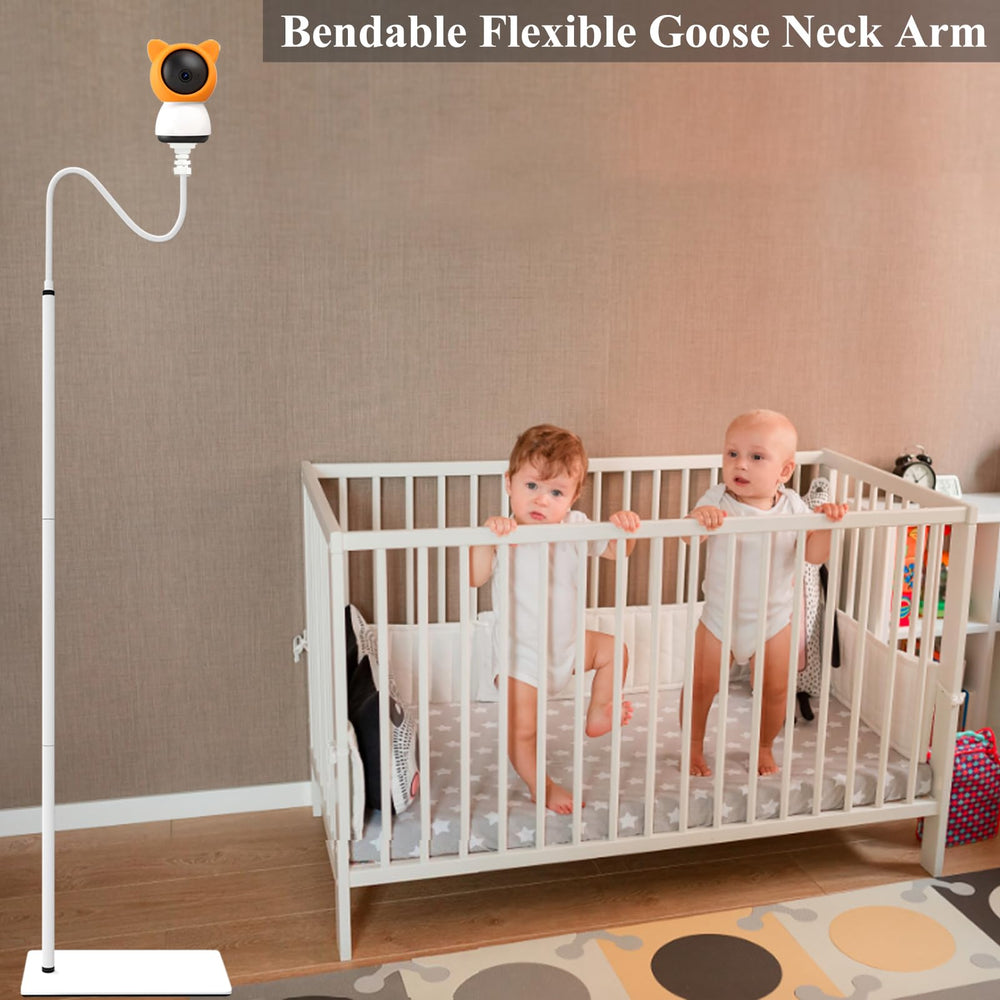 JAMYOK floor stand gooseneck flexibility enables precise camera tilt.