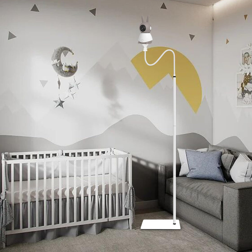 JAMYOK sleek white design blends into nursery decor.