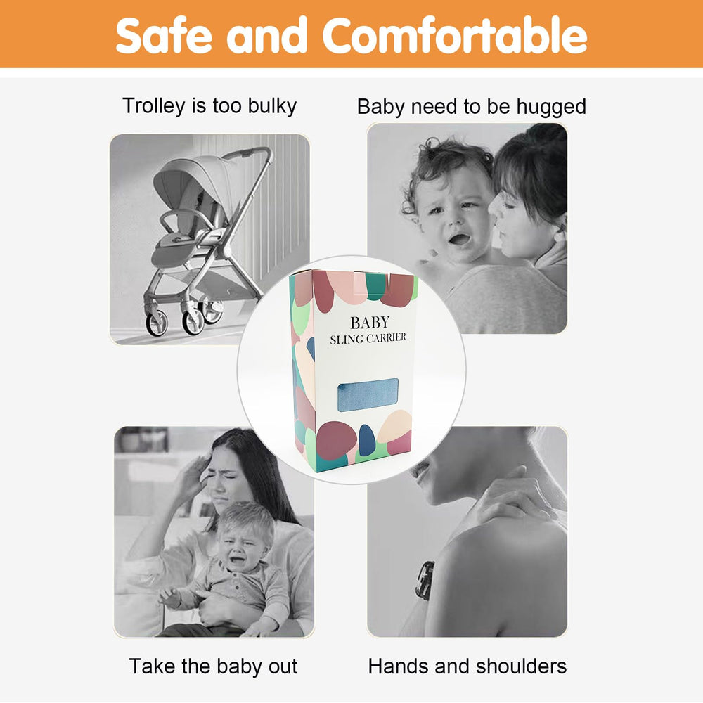 Jamyum breathable-soft-fabric sling ensures comfy wear for caregiver and infant.