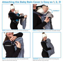 JAN & JUL rain cover kangaroo pocket adds caregiver warmth and quick access.