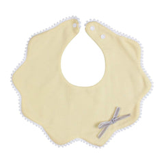 JANGANNSA plastic-snapped bib in floral print promotes quick changes.