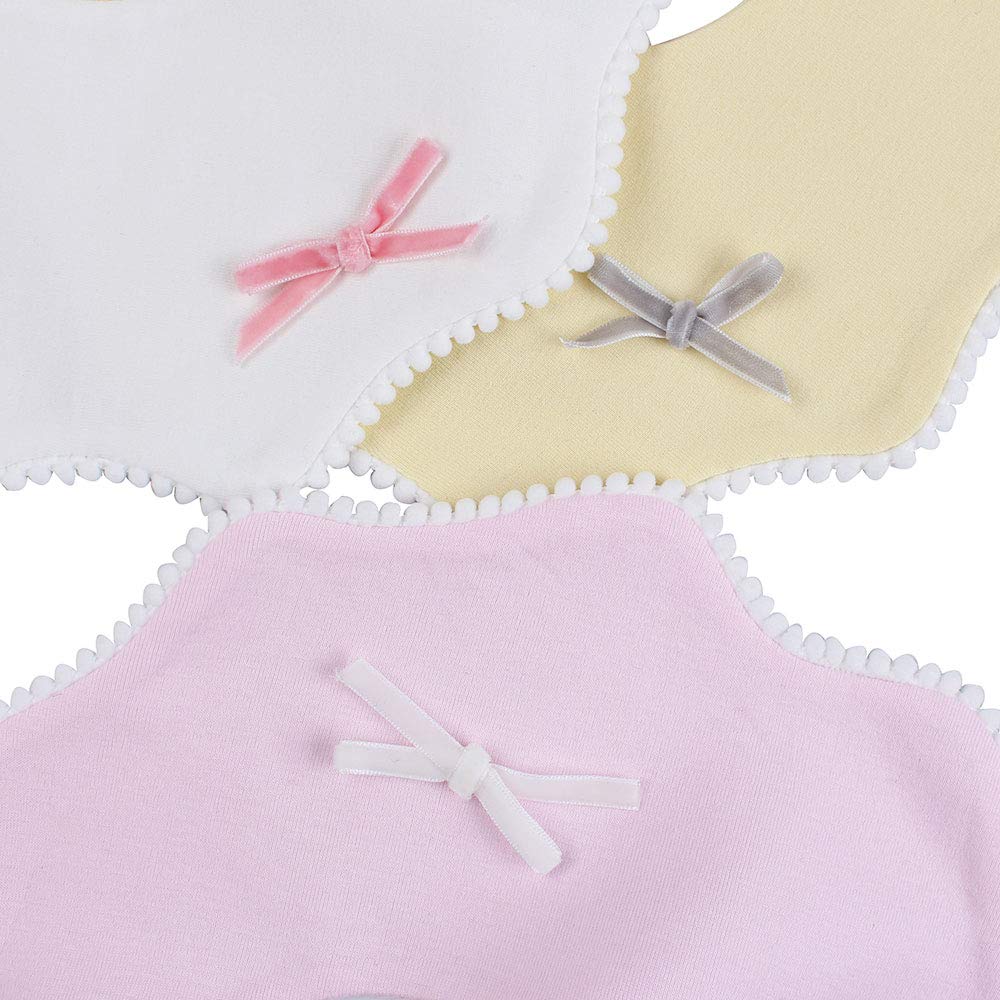 JANGANNSA 3-pack baby bibs keeps outfits dry through drool and teething.