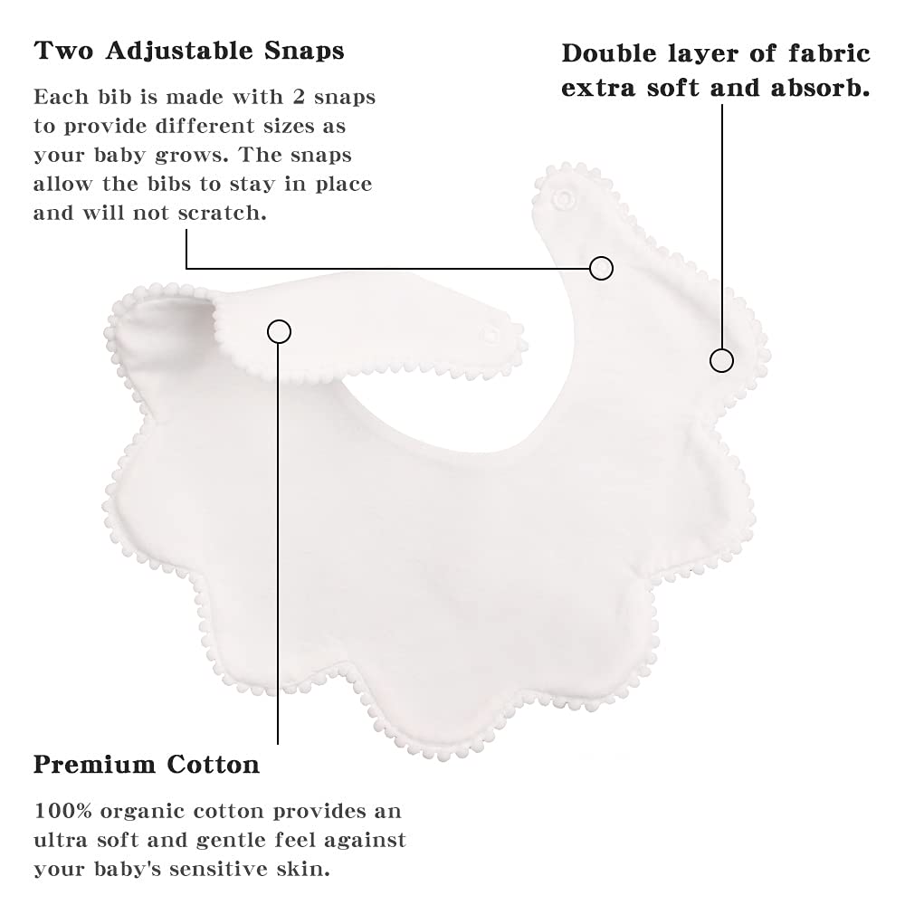 JANGANNSA bib with plastic snaps provides secure closure without metal contact.