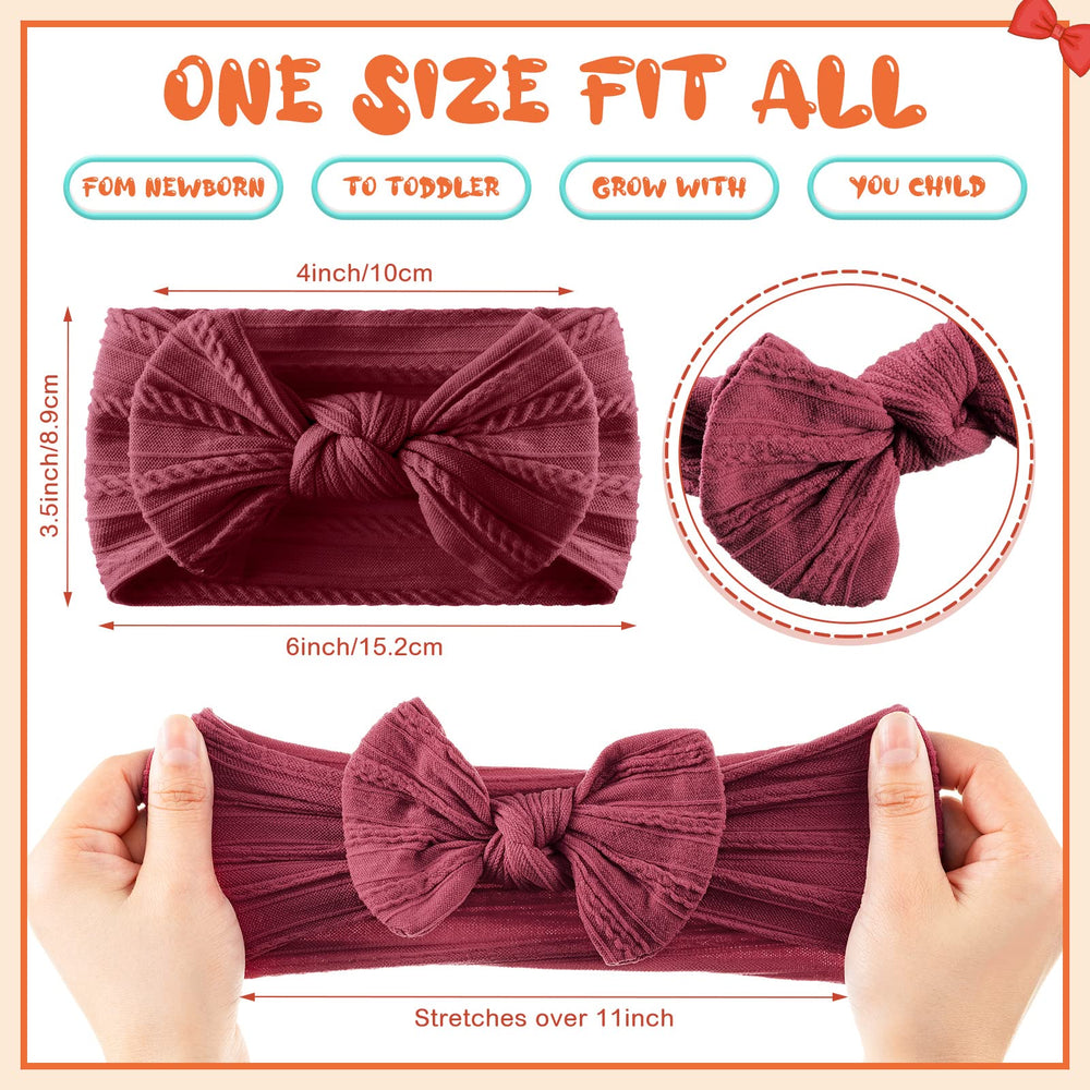 Janinka infant headbands made of soft nylon with gentle stretch for comfort.