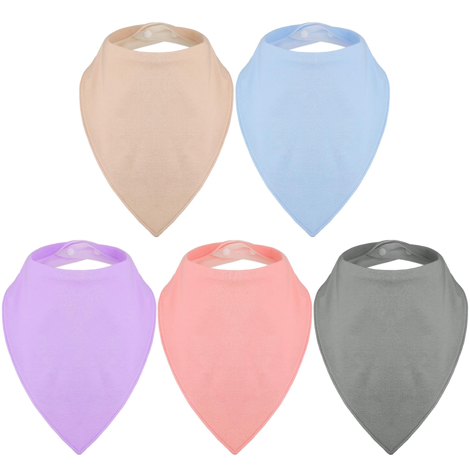 Janmercy cream adult bandana bib shows soft absorbent fabric protecting clothing during meals