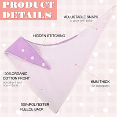 Janmercy purple bib provides large coverage to handle spills