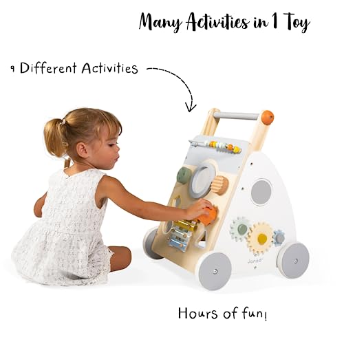 Janod Sweet Cocoon abacus close-up emphasizes tactile counting and color matching during playtime.
