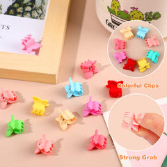 JANYUN colorful hair clips laid flat for versatile bun and ponytail styling