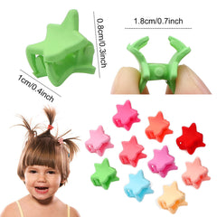 JANYUN color star clips closeup highlighting durable plastic and secure grip.