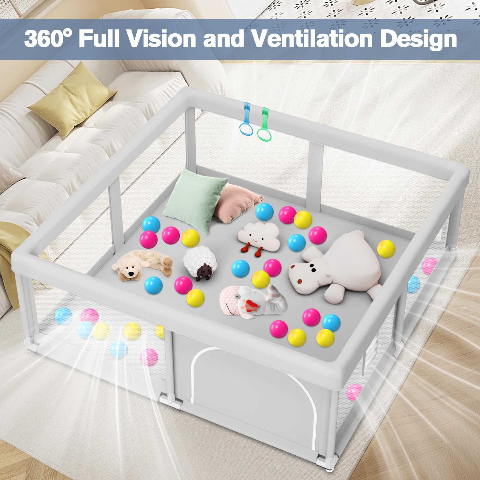 Jaobeem 360-degree vision mesh enables easy supervision from any angle.