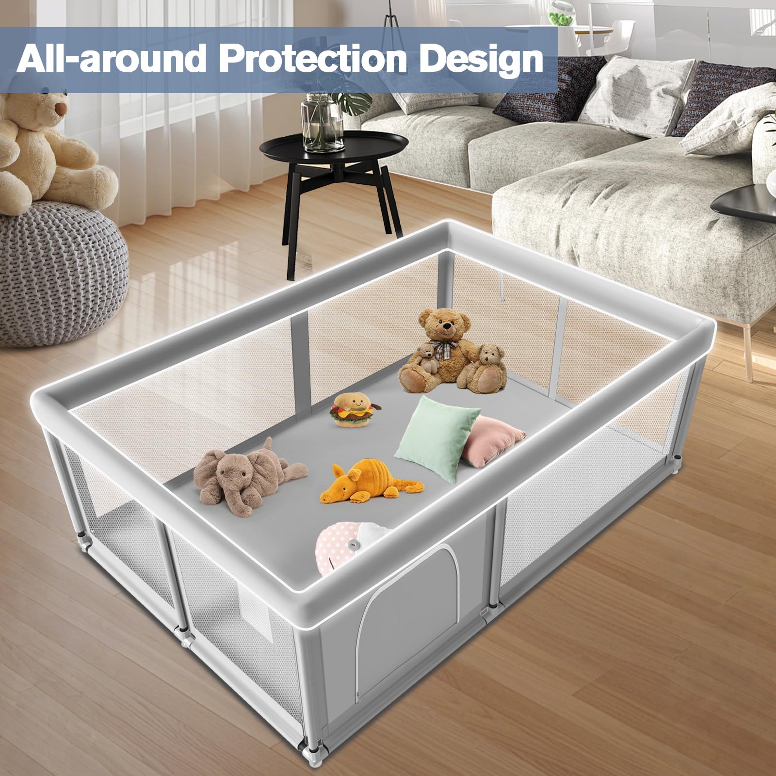 Jaobeem easy-clean surface ready for wipe-down after meals and spills.