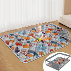 Jaobeem baby play mat laid flat for spacious floor playtime.