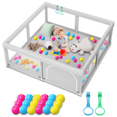 Jaobeem baby playpen inner view demonstrates a safe, cozy exploration space.