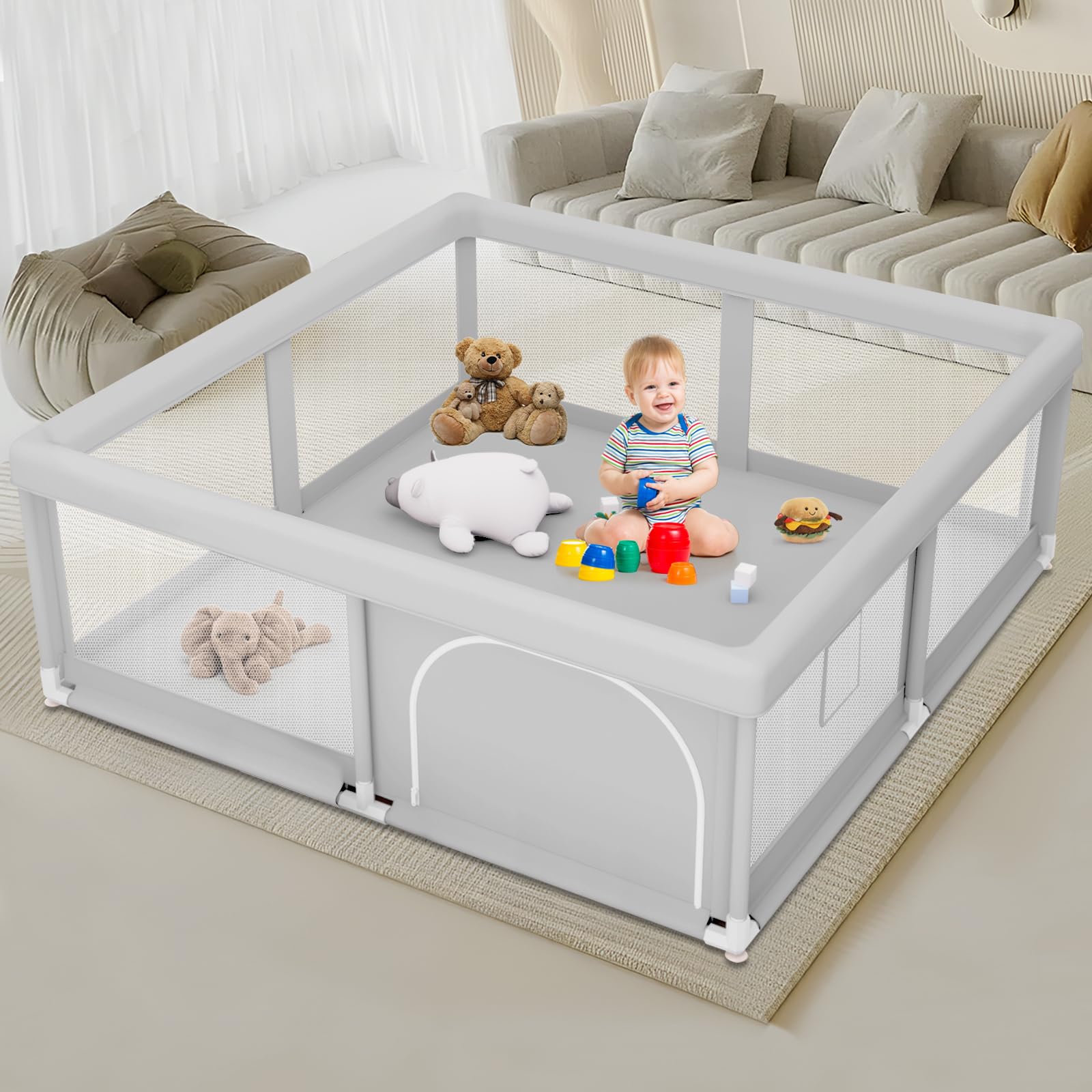 Jaobeem baby playpen assembly steps enable quick setup for busy parents.