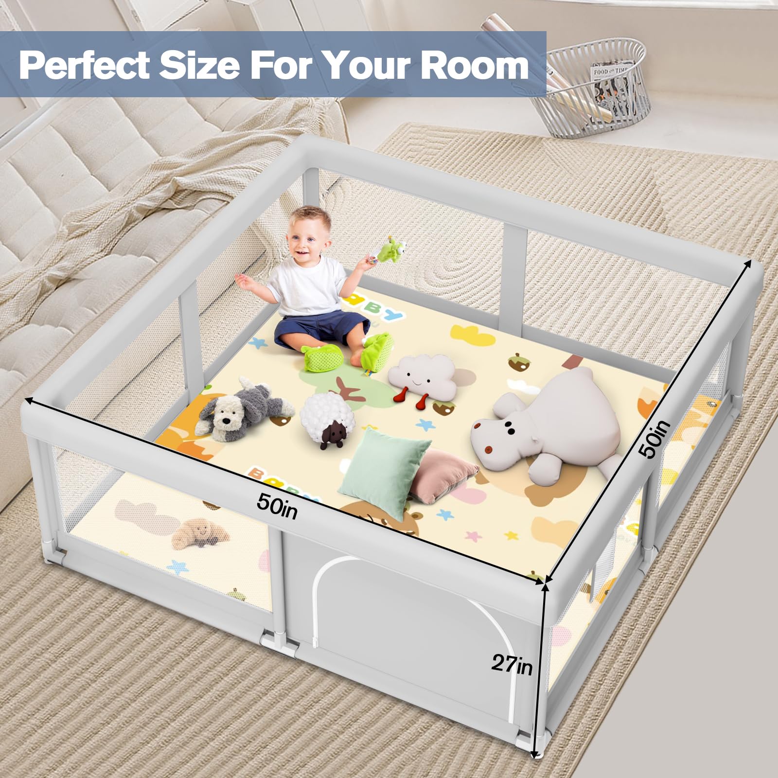 Jaobeem cloth-surround safety protects little fingers.