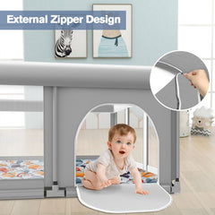 Jaobeem playpen 360-degree mesh enables parental supervision with full visibility