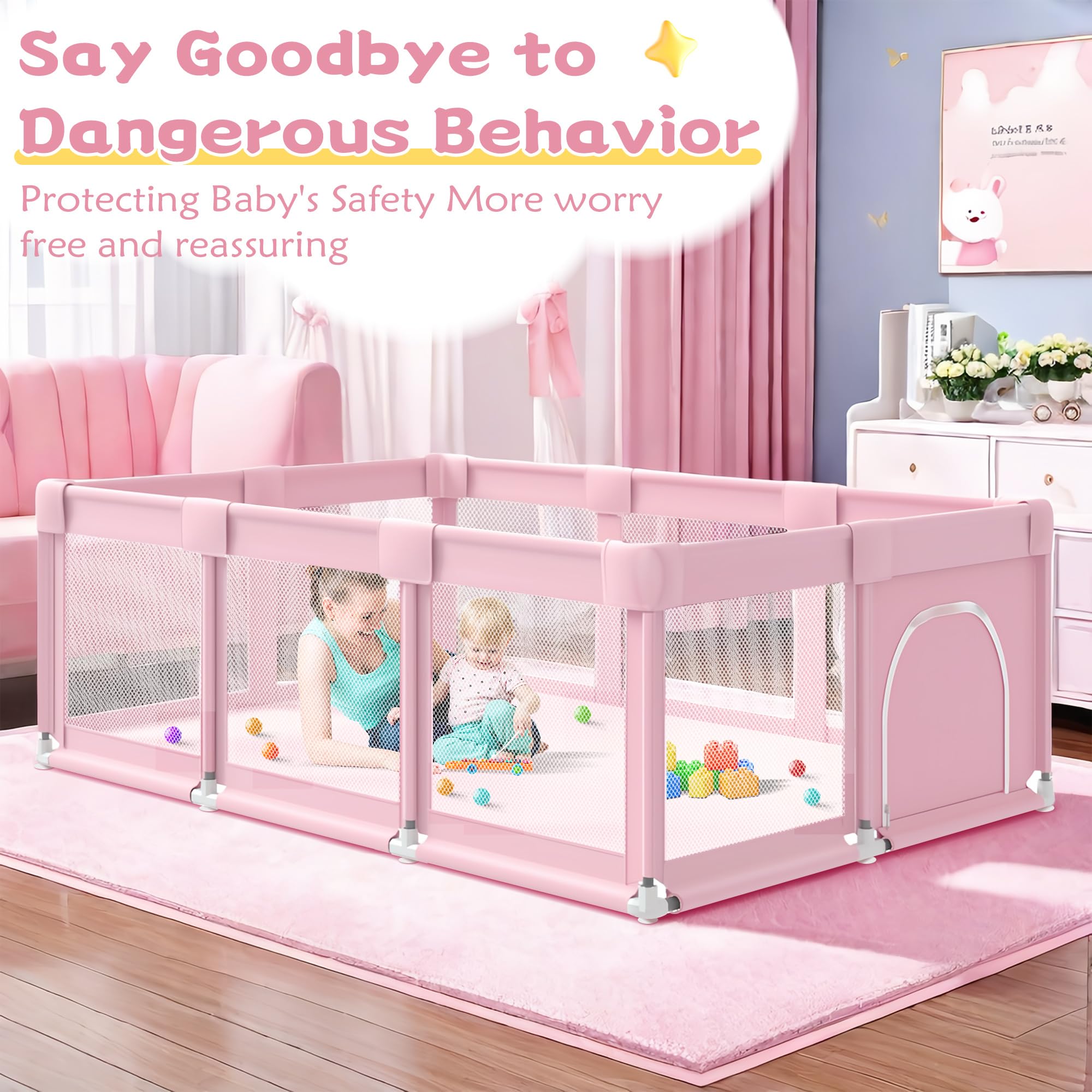 Jaobeem Oxford fabric safety construction provides durable enclosure.