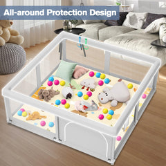 Jaobeem playpen ball and pull rings included for supervised play
