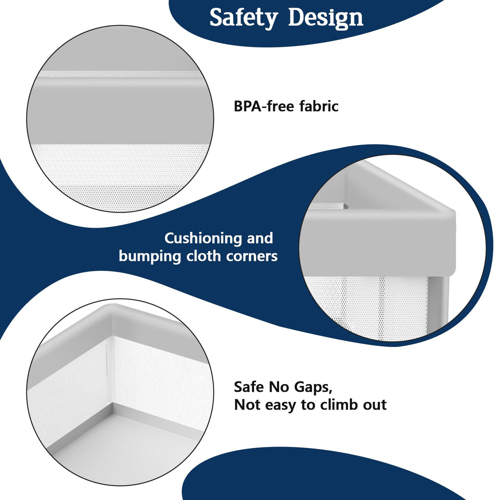 Jaobeem playpen high sides deter climbing for safer exploration
