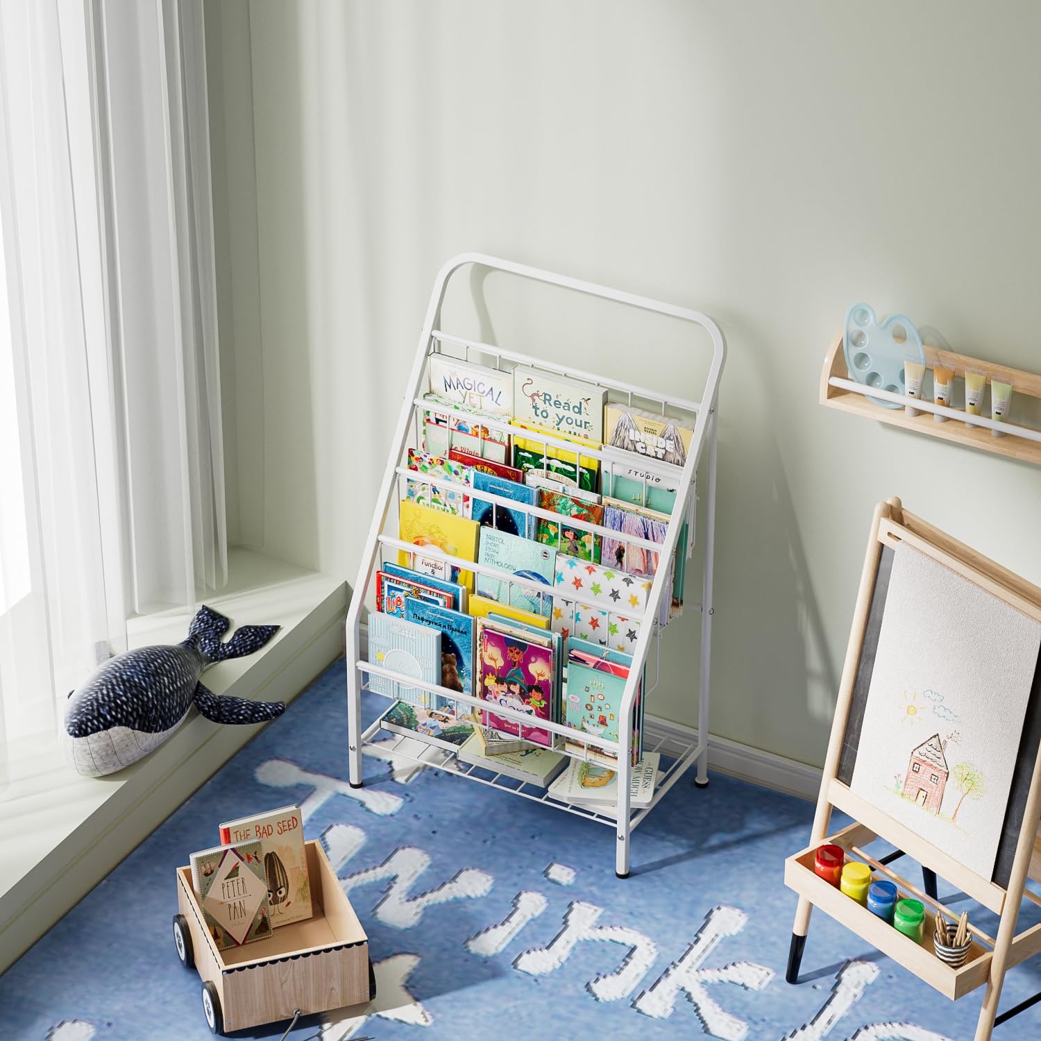 JAQ durable iron frame withstands daily classroom or playroom use